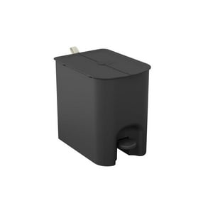 Coza - Basurero Mariposa Con Pedal 12L Negro Con Asa Negro