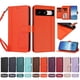 thumbnail image 4 of Funda Cartera Trébol para Google Pixel 8 con Ranuras Tarjetas y Carga Inalámbrica Naranja, 4 of 6