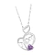 thumbnail image 5 of Collar con colgante de corazón, collar para mamá, romántico, moderno, regalos para el día de la madre, regalos para mamá, fiesta, día de San Valentín, Diamantes de imitación morados, 5 of 5