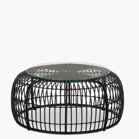 Form Design - Mesa Diseño De Centro Creta Rattan Negro