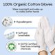 thumbnail image 2 of Clearbody Organics Guantes de algodón blanco para dormir, para manos secas, 2 of 3