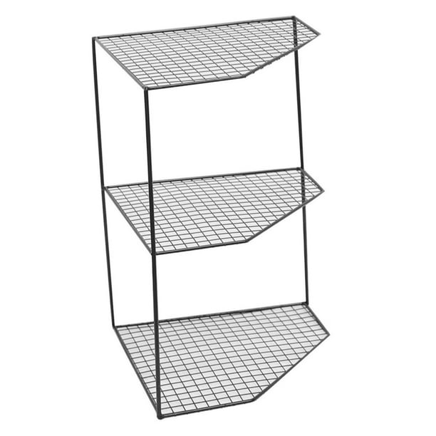 Estante De Almacenamiento De Cocina, Estante De Esquina, Soporte Para Gabinete De Encimera De Cocina, 3 Niveles, Negro