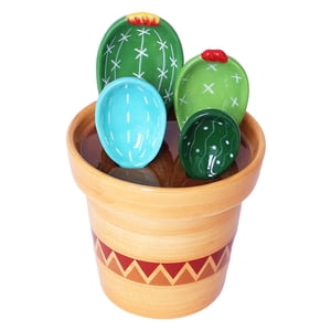 Bothyi - Cucharas De Escala De Cactus Creativas Que Miden Cerámica De Pesaje Para Hornear Cocina