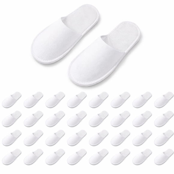 Pantufla HEITOUHUI 28 cm Blanca Desechable - Pack de 32 pares