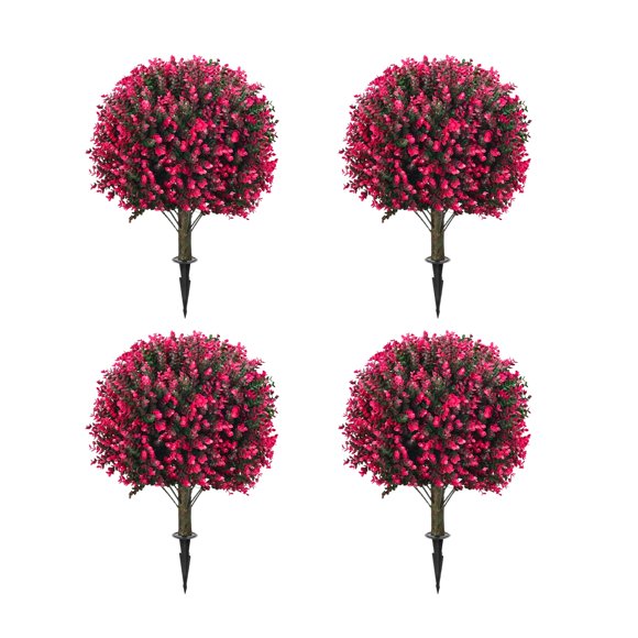 Bola de seto XUXDUHY 61 cm Rojo, pack de 4, resistente a UV