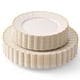 thumbnail image 1 of Platos De Plástico De Madee Premium Ivory Con Borde Dorado 60 Unidades, 1 of 8