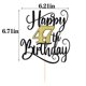 thumbnail image 2 of Decoración para tartas Ruscalin Happy 47th Birthday, negra y dorada, 2 of 7