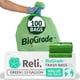thumbnail image 1 of Bolsas de basura Reli. Biodegradables, 13 galones, 100 unidades, color verde, 1 of 7