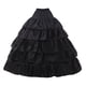 thumbnail image 4 of Aro nupcial crinolina enagua accesorios cinturo elástica para Cosplay , Negro 4 Aros, 4 of 5