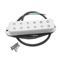 Magideal - Pastilla De Guitarra, Bobina Única, Rieles Dobles, Accesorio De Pastilla, Pieza De Guitarra Eléctrica De Metal, Repuesto Para Práctica Y Actuación En Blanco