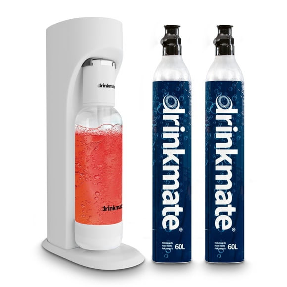 Preparador de agua mineral con gas DrinkMate OmniFizz con 2 cartuchos de CO2