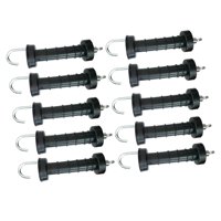 Magideal - 10 Manijas Para Puertas De Cercas Eléctricas, Manijas Para Puertas De Cercas, Manijas Para Puertas Agrícolas, Cercas Agrícolas Exteriores Negras Con R