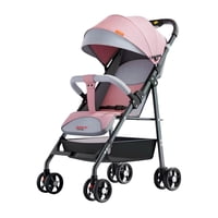 Coche De Paseo Reclinable Liviano Smart Rosado Lubabycas