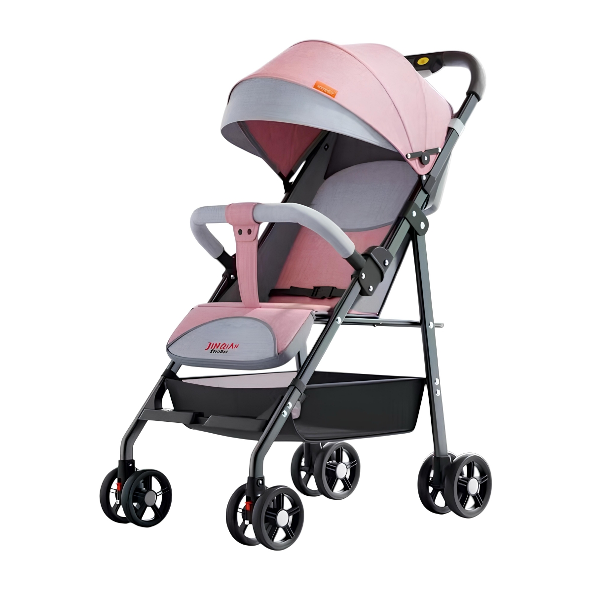 Coche De Paseo Reclinable Liviano Smart Rosado Lubabycas
