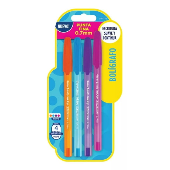 PAPER MATE BOLIGRAFO INKJOY PUNTA FINA 4 COLORES