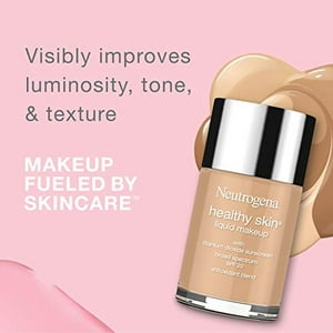 Maquillaje Líquido Neutrogena Healthy Skin Con Fps 20, Cobertura Ligera Y Perfecta, Con Vitamina E Y Feverfew, Tono Soft Beige 50. 1 Fl. Oz