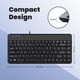 thumbnail image 3 of Teclado Perixx PERIBOARD-409U Cableado USB Mini Negro, 3 of 7