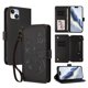 thumbnail image 1 of Funda Cartera Mariposa para [iPhone 15 Plus] con Soporte y Cremallera Negro, 1 of 6