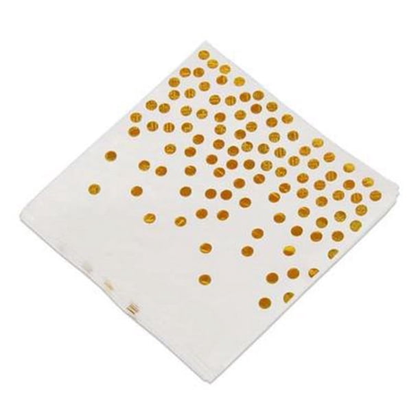 Paquete de 100 servilletas de cóctel - Servilletas de papel de lujo de 3 capas para fiestas - Servilletas desechables para bebidas y bodas