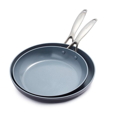 Set De Sartenes Greenpan Valencia Pro 10 Y 12 Pulgadas Gris