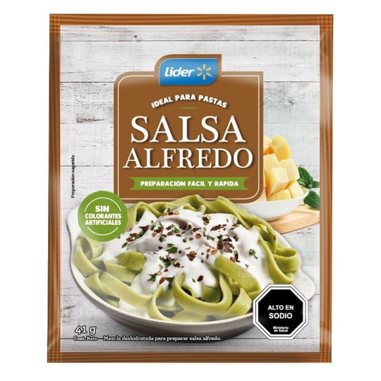 Salsa Alfredo (4 Porciones) Sobre 41 g Lider