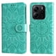thumbnail image 1 of Funda tipo cartera FOXDOCK para Xiaomi Redmi Note 14 4G , diseño girasol en relieve, cuero PU, cierre magnético, soporte y tarjetero, 1 of 5