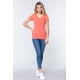 thumbnail image 5 of Top Corto de Punto Henley con Cuello en V y Manga Corta, 5 of 5