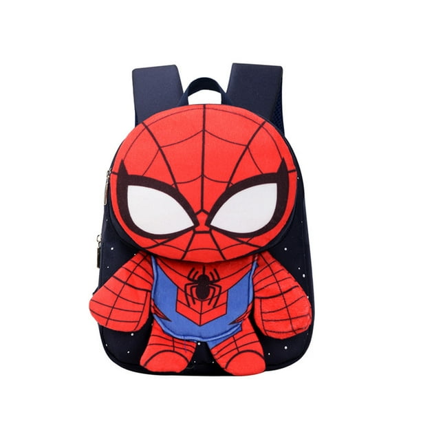 Disney Spiderman Backpacks Super Heroes Student School Bag Cartoon 3d Stereo Kindergarten Backpack Children's Travel Bag Gift