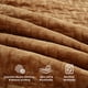 thumbnail image 5 of Juego de cama Liians King en color topo de terciopelo – colcha y cubrecama, 5 of 9