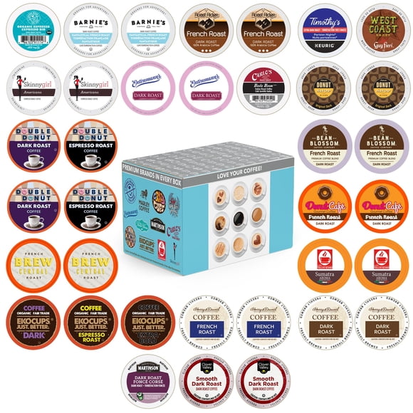 Paquete Variado De Cápsulas De Café Dark Roast De 36 Unidades
