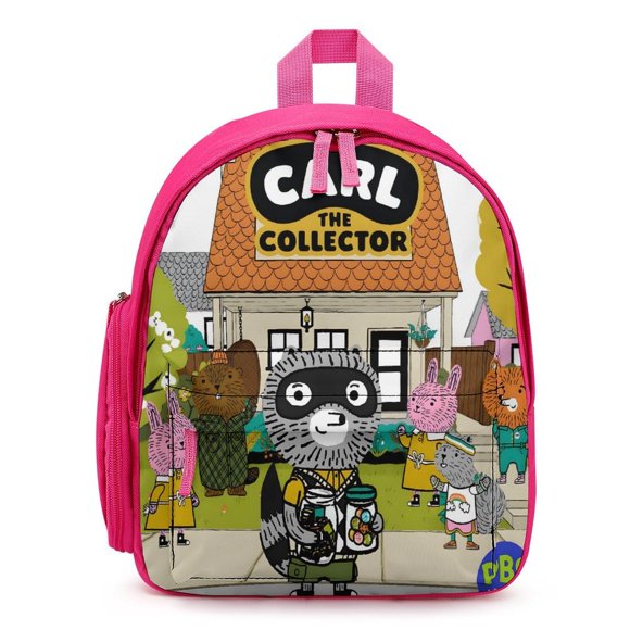 Carl el Coleccionista Mochila Escolar para Niños y Niñas, Mochila Infantil Ligera de Alta Calidad, Grande y Duradera ROSA