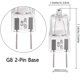 thumbnail image 2 of Bombillas YBEK G8 20W 120V blanco cálido 2700K paquete de 10, 2 of 7