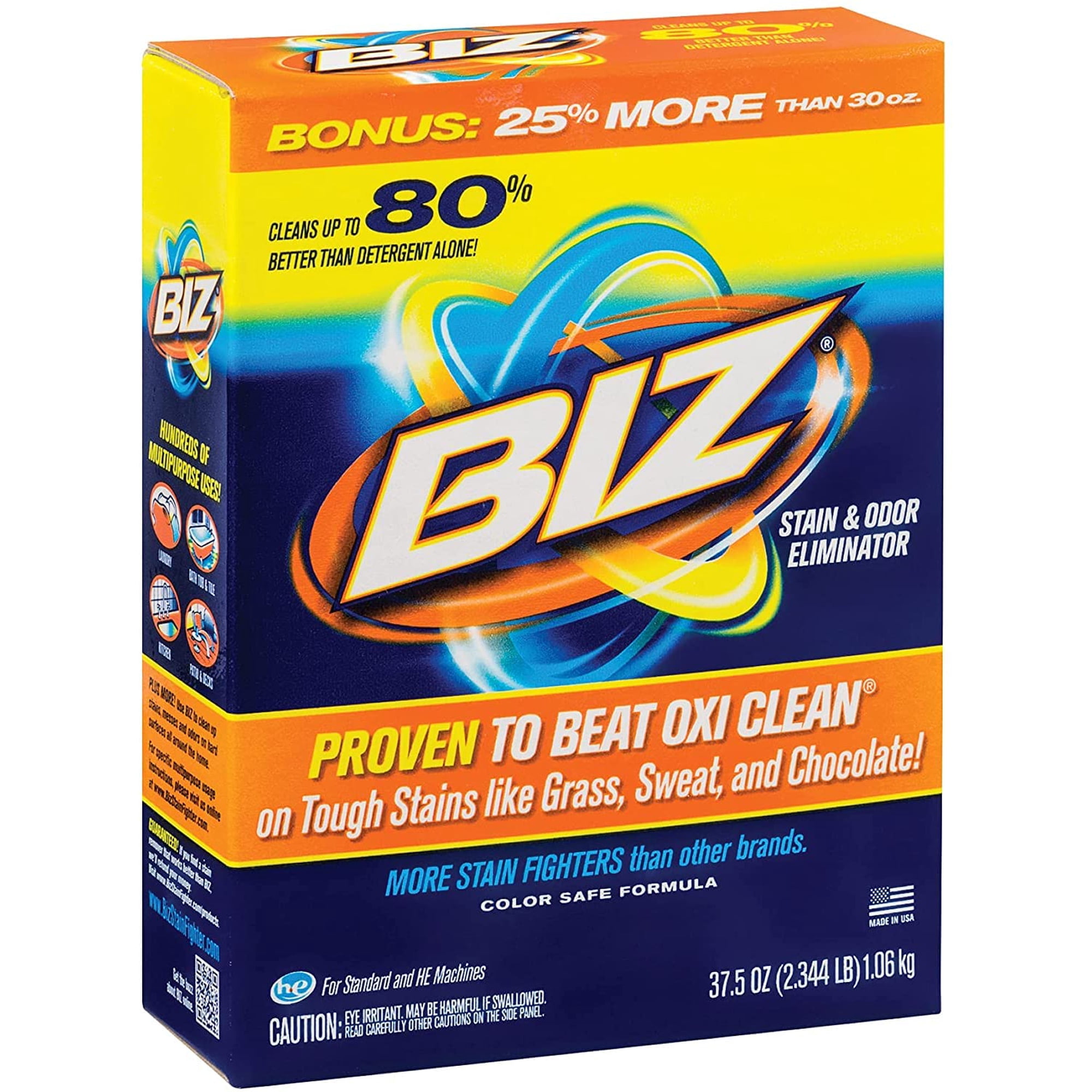 Detergente Para Ropa Biz, Caja De Polvo De 1,1 L