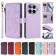 thumbnail image 3 of Funda Cartera Mariposa para [Xiaomi 17T Pro] con Soporte y Cremallera Morado claro, 3 of 6
