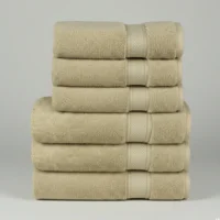 Pack 6 Toallas Chiteco 100% Algodón Baño Y Manos 400G Color Beige