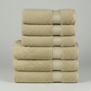 Pack 6 Toallas Chiteco 100% Algodón Baño Y Manos 400G Color Beige