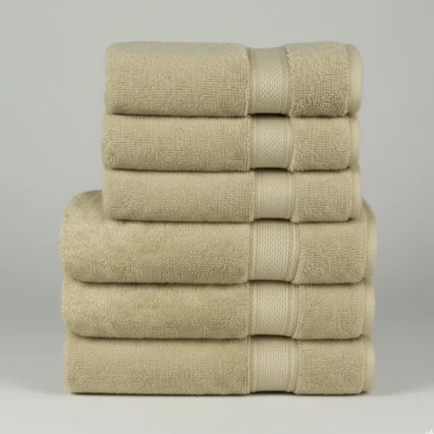 Pack 6 Toallas Chiteco 100% Algodón Baño Y Manos 400G Color Beige