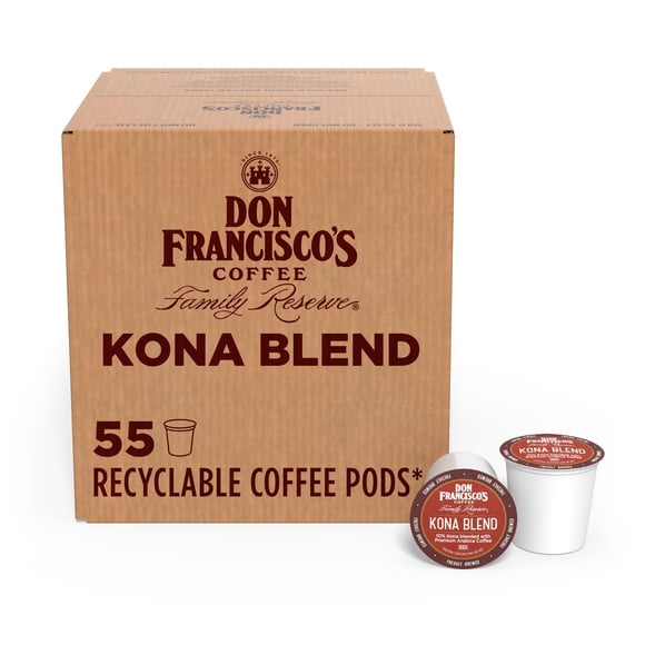 Cápsulas de café Don Francisco's Kona Blend, 55 unidades, tostadas medianas