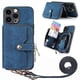 thumbnail image 1 of Funda Tipo Cartera con Correa Cruzada para iPhone 15 Pro Max Protección Contra Golpes Azul, 1 of 5