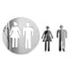 thumbnail image 3 of Letreros De Baño Placa De Identificación Para Restaurante Bar Comercial Blanco, 3 of 5