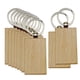 thumbnail image 2 of 10x Llavero Rectangular De Madera DIY Llaveros De Madera En Blanco Para Grabar Pintura 3,2 Cm X 5,3 Cm, 2 of 5