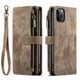 thumbnail image 1 of 1pc Suede Vintage Leather Phone Cover, Wallet License Card Slot Magnetic Buckle Zipper Pocket Bracket Flip Cover Phone Protective Case For IPhone14/14Plus/14Pro/14Pro Max ,iPhone13/13Pro/13Pro Max ,iP, 1 of 3