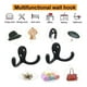 thumbnail image 4 of 10 Piezas Ganchos Perchero Acero Inox Doble Colgador Pared Negro, 4 of 4