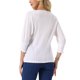 thumbnail image 3 of INSPIRE CHIC Estilo Blusa de Mujer con Mangas Murciélago 3/4 Tops Verano Casual con Ojales Cuello Redondo Túnica Camisetas XL Blanco, 3 of 6