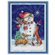 thumbnail image 4 of Conjunto De Bordado De Patrones De Conjunto De Punto De Cruz Estampado Mu?eco De Nieve Navide?o, 4 of 5