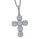 thumbnail image 3 of Oro / Plata Chapado en cobre Circonita Piedra Cruz Colgante Collar Plata, 3 of 5