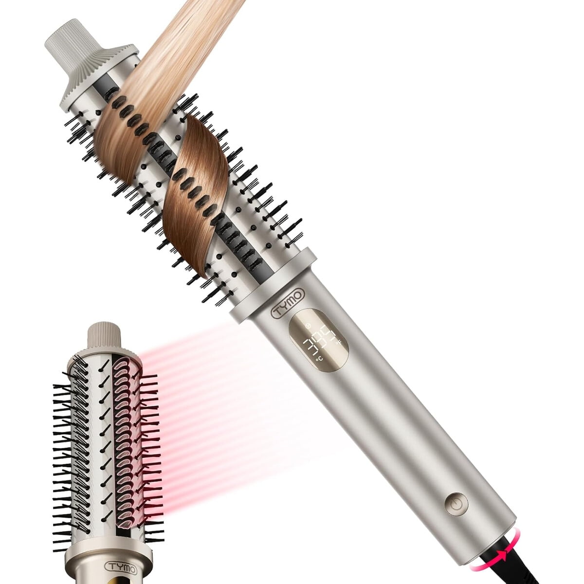 Tymo - Cepillo Térmico Stylux Pro 1 5 Pulgadas 5 Temperaturas