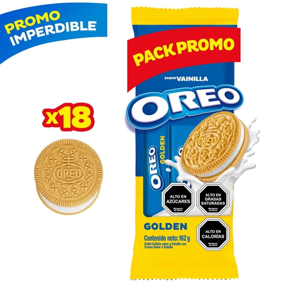 Galletas Oreo sabor vainilla 3 pack x 54g c/u, 162 g