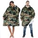 thumbnail image 1 of Sudadera con capucha Tirrinia Oversize Fluffy Sherpa Camo Green, 1 of 8