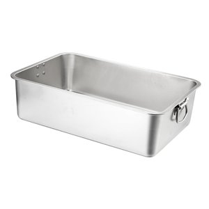 Magideal - Caja De Arena De Acero Inoxidable Caja De Arena Para Gatos Bandeja De Comida Con Asa Inodoro Para Gatitos Caja De Arena De Metal Bandeja De Baño Abier 50Cmx35Cmx7Cm